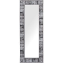 Miroir Mural Rectangulaire de 130 x 50 cm avec Cadre en Matière Synthétique Grise Antique pour Salon au Style Vintage Beliani