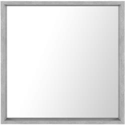 Beliani - Miroir Mural à Poser de Forme Carrée 50 x 50 cm avec Cadre en Plastique Gris au Style Minimaliste