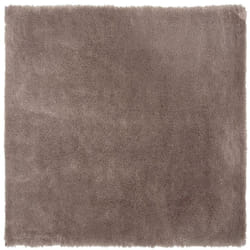 Beliani - Tapis Épais Carré 200 x 200 cm en Tissu Coton Marron Clair Doux au Toucher pour Chambre et Salon Moderne