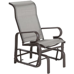 Chaise Fauteuil à Bascule en Aluminium et Textile Marron Confortable Durable et Élégante pour Salon Jardin ou Terrasse au Style Moderne Beliani