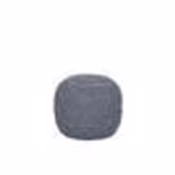 Pouf gris en coton tricoté - Beliani - KAYSERI - Confortable et multifonctionnel