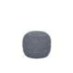 Pouf gris en coton tricoté - Beliani - KAYSERI - Confortable et multifonctionnel