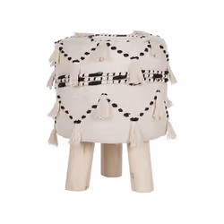 Petit tabouret beige THONDI