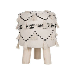 Petit tabouret beige THONDI