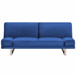 Canapé convertible 2 places en velours bleu marine YORK