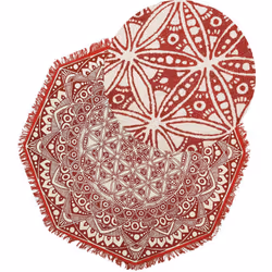 Tapis à franges au style boho en coton. Inspiré par le style boho, ce beau tapis à franges embellira chaque intérieur. L'impr ...