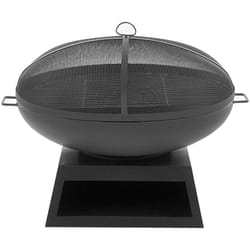 Beliani - Brasero d'Extérieur pour Barbecue à Base Ronde en Acier Noir Semeru