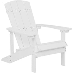 Beliani - Chaise Basse Fauteuil de Jardin Effet Bois Blanc avec Accoudoirs et Dossier Confortable Matières Résitantes Style Rustique et Campagne