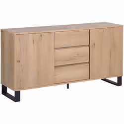 Commode spacieuse avec 3 tiroirs et 2 compartiments avec portes. Ce meuble de rangement offre une grande variété de stockage  ...