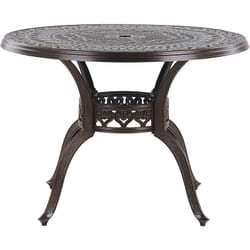 Beliani - Table de Jardin Ronde 102 cm en Aluminium Marron Cuivré Salento
