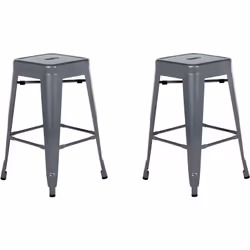 Lot de 2 chaises de bar en acier. Cet ensemble de deux tabourets de bar est un complément très tendance, en particulier pour ...