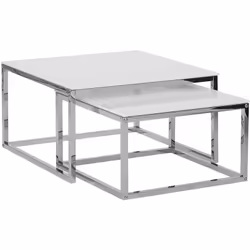 Description générale Ce lot de 2 tables basses modernes blanches est idéal pour créer un espace pratique tout en apportant un ...
