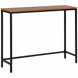 Table console en imitation bois et structure en métal noir. Donnez à votre salon ou couloir une touche industrielle avec cett ...