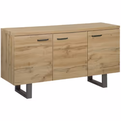 Description générale Ajoutez une touche industrielle à votre salon ou chambre avec cette commode moderne en imitation bois cl ...