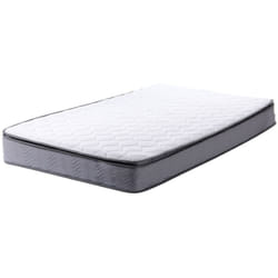 Beliani - Matelas à Ressorts Ensachés Rectangulaire Blanc et Gris avec Mousse Dureté Ferme 90 x 200 cm