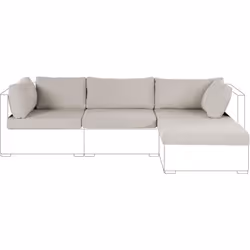 Set de housses amovibles pour salon de jardin. Un ensemble complet de housses de coussins de haute qualité pour salon de jard ...