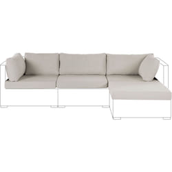 Set de Housses de Coussins à Coutures Cachées en Tissu Beige Résistant aux uv Sano