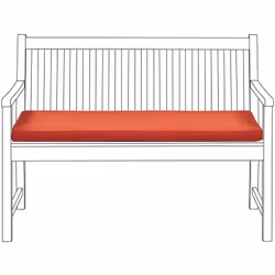 Coussin en tissu rouge foncé déhoussable et hydrofuge pour banc de jardin. Renouvelez l'apparence de votre banc de jardin et ...