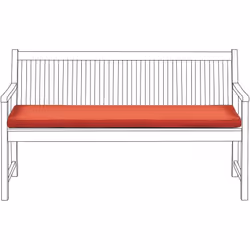 Coussin en tissu rouge foncé déhoussable et hydrofuge pour banc de jardin. Renouvelez l'apparence de votre banc de jardin et ...