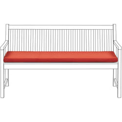 Coussin d'Assise pour Banc de Jardin 160 cm en Tissu Hydrofuge Anti-UV et Anti-Tache Rouge Foncé Idéal pour Extérieur Moderne et Classique Beliani