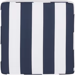 Coussin d'assise hydrofuge à rayure bleu marine 46 x 46 cm pour extérieur . Donnez à votre mobilier d'extérieur préféré un to ...