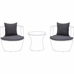 Housses amovibles en tissu gris anti-UV pour salon de jardin. Grâce à cet ensemble pratique de taies grises, vous pourrez don ...