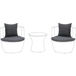 Set de 4 Housses Grises pour Chaises de Salon de Jardin Faciles d'Entretien et Pratiques Beliani