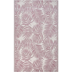 Tapis d'Extérieur avec Motif Feuille de Palmier 120 x 180 cm en Polypropylène Rose Kota