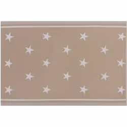 Tapis d'extérieur décoratif et résistant au motif étoilé beige. Parfait pour rajouter du style à votre espace extérieur, ce t ...