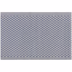 Tapis d'extérieur et d'intérieur bleu au motif zigzag subtile 60 x 90 cm. Apportez une ambiance moderne à votre maison avec c ...