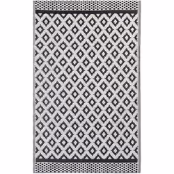 Tapis d'extérieur polyvalent noir au design moderne et cosy 120 x 180 cm. Embellissez votre terrasse ou votre balcon avec ce  ...