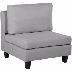 Module 1 place - fauteuil gris clair pour canapé modulable. Ce fauteuil pour une personne est le complément idéal de votre ca ...