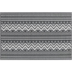 Beliani - Tapis d'Extérieur Boho 120 x 180 cm en Polypropylène Noir et Blanc Nagpur