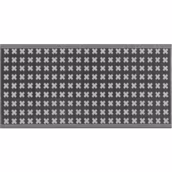 Tapis extérieur au motif de croix blanches sur fond noir 90 x 180 cm. Apportez une touche moderne avec ce tapis classique. Ad ...