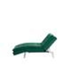 Beliani - Chaise longue réglable vert émeraude LOIRET