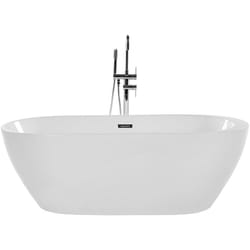 Beliani - Baignoire Moderne Autoportante Ovale en Acrylique avec Système Trop-Plein 150 x 75 cm Blanche Nevis
