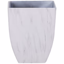 Pot de fleurs cache-pot décoratif effet marbre blanc 42 cm de hauteur. Améliorez l'aspect de votre maison avec ce pot de fleu ...