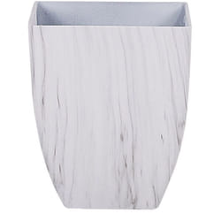 Beliani - Pot de Fleurs Blanc en Pierres et Fibres de Verre et Résine 28 x 28 x 34 cm Miro