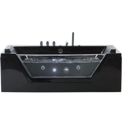 Baignoire Balnéo 150 cm en Acrylique Sanitaire Noir à led Sous-Marines Samana