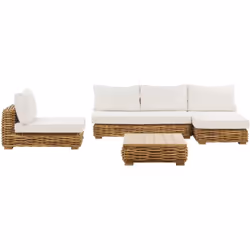 Ensemble de jardin modulable. Cet élégant salon de jardin vous permettra de vous détendre en tout confort. Fabriqué en rotin  ...