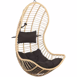 Fauteuil œuf suspendu en polyrotin. Ce beau fauteuil suspendu est un choix idéal pour les amateurs du style bohème (boho) et ...
