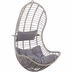 Fauteuil œuf suspendu en polyrotin. Ce beau fauteuil suspendu est un choix idéal pour les amateurs du style bohème (boho) et  ...