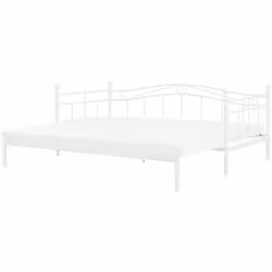 Lit avec tiroir. Cette jolie banquette lit extensible en métal est une pièce fonctionnelle qui apportera un look romantique à ...
