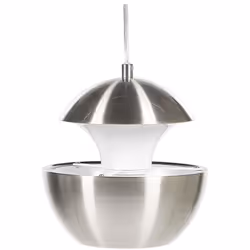Lampe suspension design en métal argentée. Cette élégante lampe suspension design est un complément déco idéal pour chaque cu ...