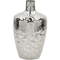 Beliani - Vase Décoratif à Fleurs en Aluminium Argenté Motif Peau d'Ananas Hauteur 39 cm Accessoire Idéal pour Chambre ou Salon Moderne et Glamour