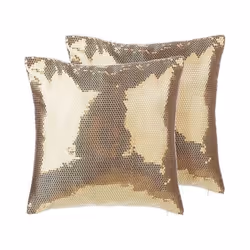Beliani - Lot de 2 coussins dorés avec paillettes 45 x 45 cm ASTER