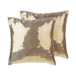 Beliani - Lot de 2 coussins dorés avec paillettes 45 x 45 cm ASTER