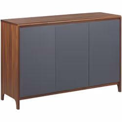 Haute commode au style moderne grise et bois foncé. Cette jolie commode sait se rendre indispensable pour garder à portée de  ...
