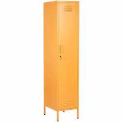 Vestiaire de rangement en acier au style industriel. La construction stable et soudée en acier et la porte battante verrouill ...