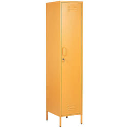 Vestiaire en Acier 1 Porte Jaune 185 cm de Hauteur Moderne Industriel Beliani